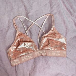 PINK velvet bralette